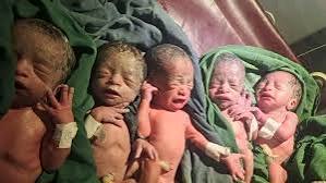 Woman births quintuplets after 12 years of trying for a child